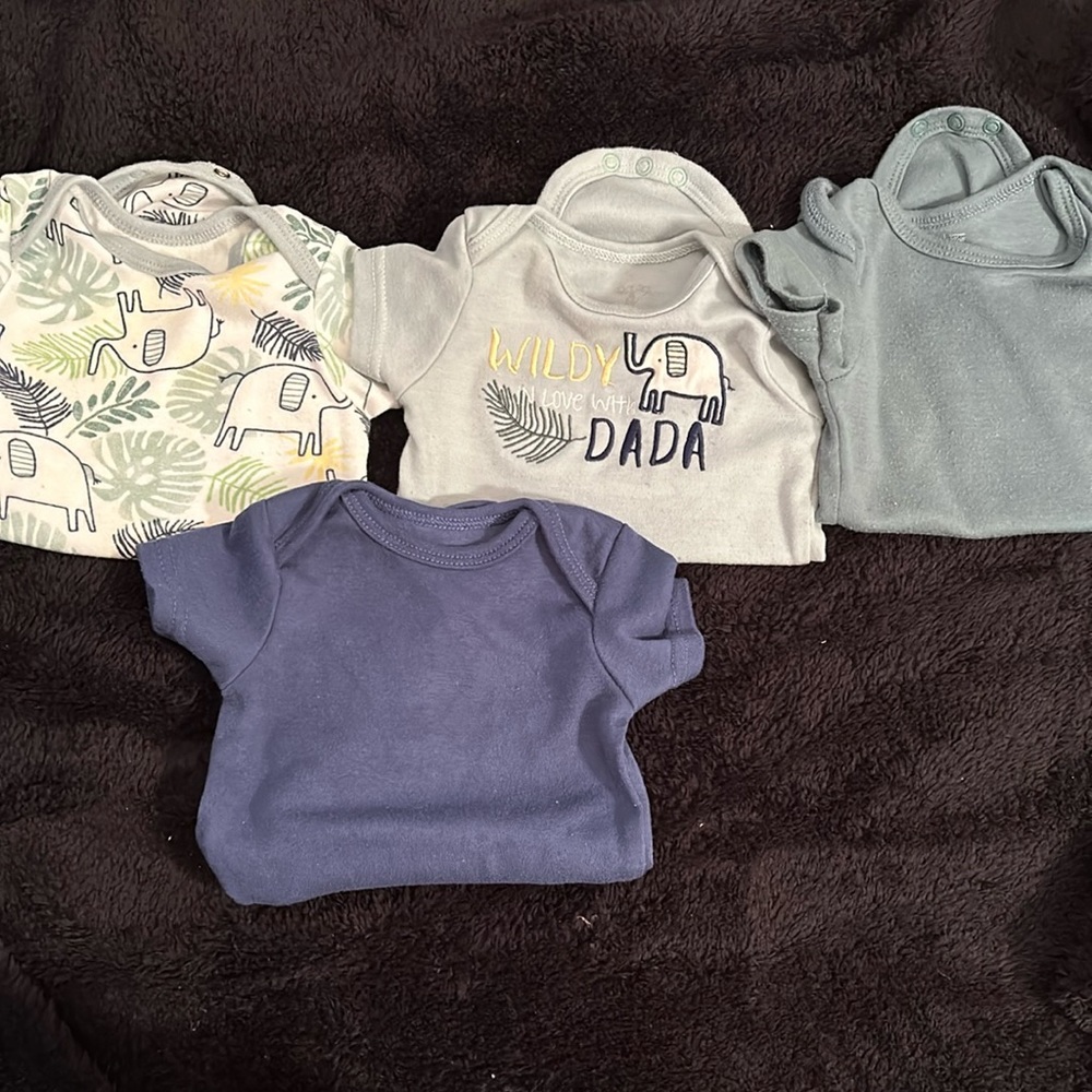 4 3-6M onesies